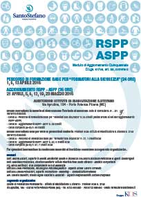 Dal 1 aprile al 23 maggio - Porto Potenza Picena (Mc) - Percorso di formazione base per “formatori alla sicurezza” (24 ore) Aggiornamento RSPP - ASPP (36 ore)